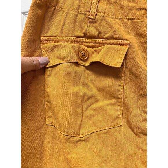 Universal Threads Mustard Twill Cargo Pants sz 14 EUC - Picture 2 of 5